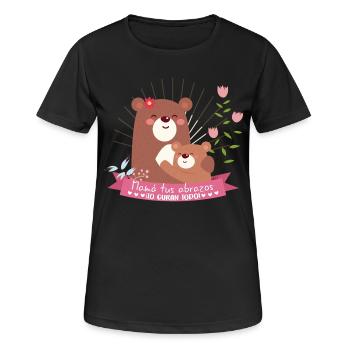 Geschenke an die Mutter des Kindes "Deine Umarmungen heilen" - Frauen T-Shirt atmungsaktiv - Schwarz - Vorne - AI Model Female 172 light (172cm)