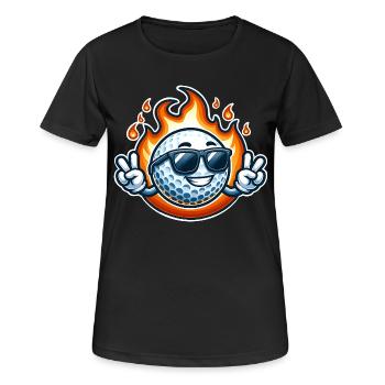 Golfe - T-shirt respirant Femme - noir - Devant - AI Model Female 172 light (172cm)
