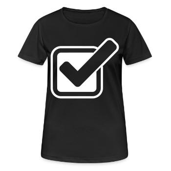 Tick the symbol - Women's Breathable T-Shirt - black - Front - AI Model Female 172 light (172cm)
