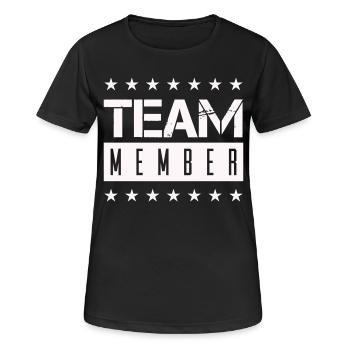 Team Member - Women's Breathable T-Shirt - black - Front - AI Model Female 172 light (172cm)