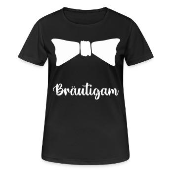 Noeud papillon marié - T-shirt respirant Femme - noir - Devant - AI Model Female 172 light (172cm)