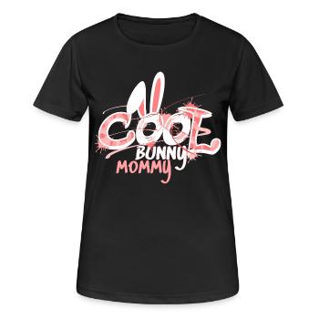 cool bunny mommy - Graffiti Motiv für Hasenmama 's - Frauen T-Shirt atmungsaktiv - Schwarz - Vorne - AI Model Female 172 light (172cm)