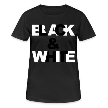 Black & White - T-shirt respirant Femme - noir - Devant - AI Model Female 172 light (172cm)