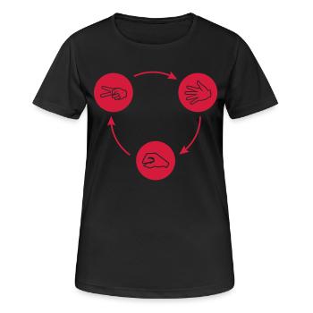 Schnick Schnack Schnuck - Frauen T-Shirt atmungsaktiv - Schwarz - Vorne - AI Model Female 172 light (172cm)