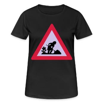 baustelle - Frauen T-Shirt atmungsaktiv - Schwarz - Vorne - AI Model Female 172 light (172cm)