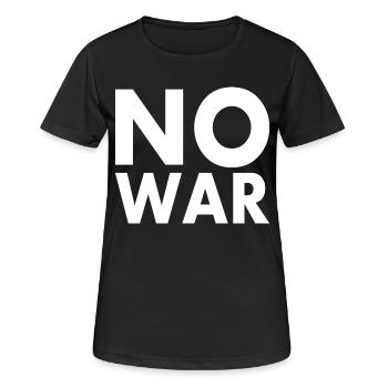 No war - Women's Breathable T-Shirt - black - Front - AI Model Female 172 light (172cm)
