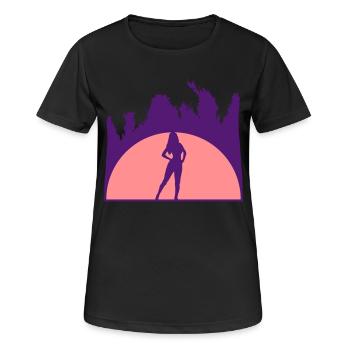 Sexy Frau Urlaub - Frauen T-Shirt atmungsaktiv - Schwarz - Vorne - AI Model Female 172 light (172cm)