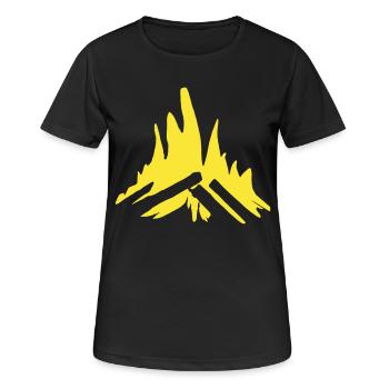 Lagerfeuer Camping Natur Wald Feuer Vektor 4 - Frauen T-Shirt atmungsaktiv - Schwarz - Vorne - AI Model Female 172 light (172cm)