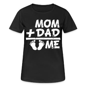 Schwanger Mom Plus Dad Me Bauch Schwangerschaft - Frauen T-Shirt atmungsaktiv - Schwarz - Vorne - AI Model Female 172 light (172cm)
