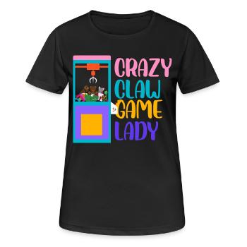 Crazy Crawl Game Lady Retro Crane Toy Grabber - T-shirt respirant Femme - noir - Devant - AI Model Female 172 light (172cm)