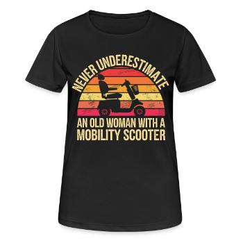 Stärke im Alter zeigen - Frauen T-Shirt atmungsaktiv - Schwarz - Vorne - AI Model Female 172 light (172cm)