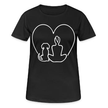 Harmony Dog Heart Pets - Women's Breathable T-Shirt - black - Front - AI Model Female 172 light (172cm)