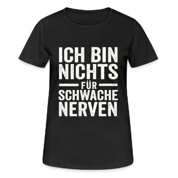 Je ne suis pas pour les âmes sensibles - T-shirt respirant Femme - noir - Devant - AI Model Female 172 light (172cm)
