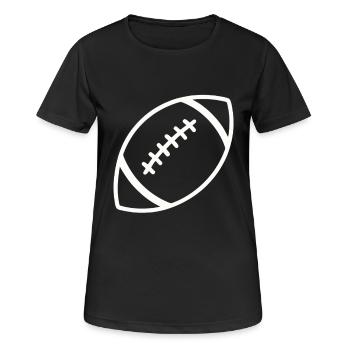 American Football – Minimalist & Sporty - Women's Breathable T-Shirt - black - Front - AI Model Female 172 light (172cm)