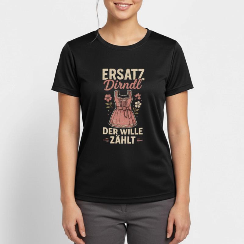 Dirndl de remplacement – La volonté compte T-shirt respirant Femme