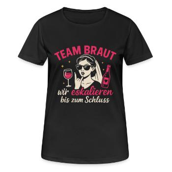 Team Bride – Enterrement de vie de garçon avec style - T-shirt respirant Femme - noir - Devant - AI Model Female 172 light (172cm)