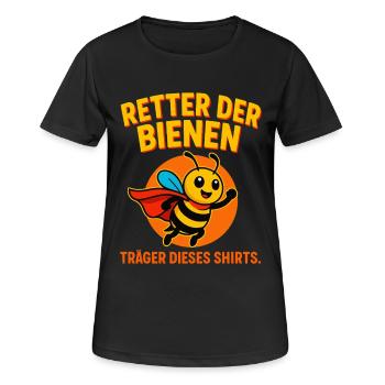 Savior of the Bees Superhero - Women's Breathable T-Shirt - black - Front - AI Model Female 172 light (172cm)