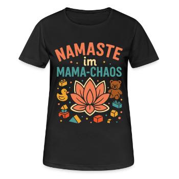 Namaste in mommy chaos - Women's Breathable T-Shirt - black - Front - AI Model Female 172 light (172cm)