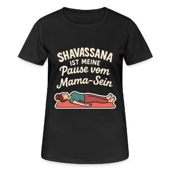 Shavasana – my break from being a mom - Women's Breathable T-Shirt - black - Front - AI Model Female 172 light (172cm)