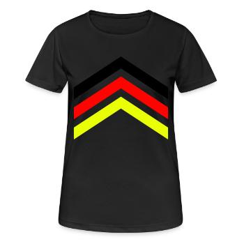 Allemagne - T-shirt respirant Femme - noir - Devant - AI Model Female 172 light (172cm)