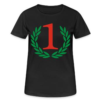 Sieger - Gewinner - Frauen T-Shirt atmungsaktiv - Schwarz - Vorne - AI Model Female 172 light (172cm)
