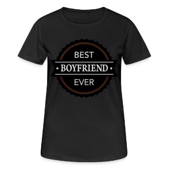 Best Boyfriend ever - Frauen T-Shirt atmungsaktiv - Schwarz - Vorne - AI Model Female 172 light (172cm)