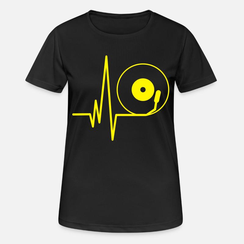 Vinyl Beat - Women's Breathable T-Shirt - black