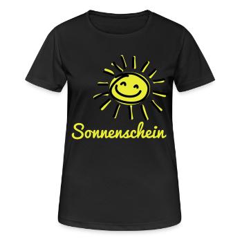 Sonnenschein - Frauen T-Shirt atmungsaktiv - Schwarz - Vorne - AI Model Female 172 light (172cm)