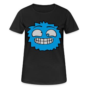 Haariges Monster Gesicht - Frauen T-Shirt atmungsaktiv - Schwarz - Vorne - AI Model Female 172 light (172cm)