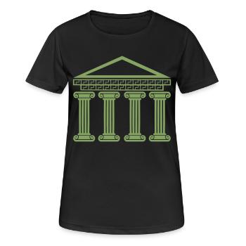 Édifice antique grec - T-shirt respirant Femme - noir - Devant - AI Model Female 172 light (172cm)