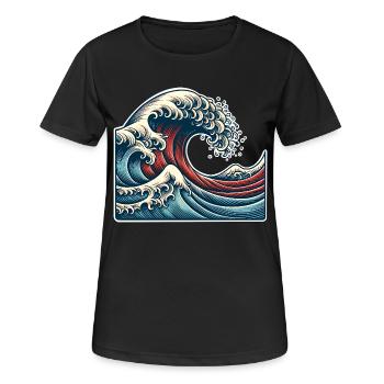 Wave - Women's Breathable T-Shirt - black - Front - AI Model Female 172 light (172cm)