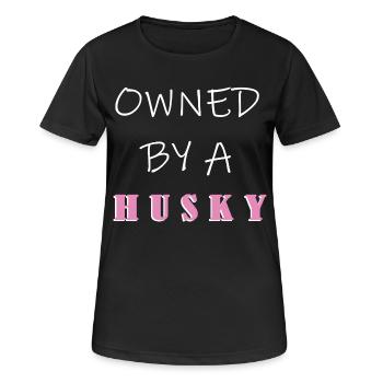 Sibirischer Husky - Frauen T-Shirt atmungsaktiv - Schwarz - Vorne - AI Model Female 172 light (172cm)