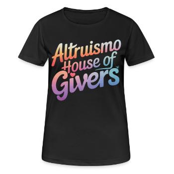 Altruisme Don désintéressé Donner d’école - T-shirt respirant Femme - noir - Devant - AI Model Female 172 light (172cm)