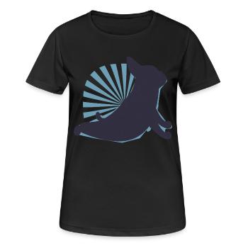 3441 dogyogaTshirt PR t-shirt - T-shirt respirant Femme - noir - Devant - AI Model Female 172 light (172cm)