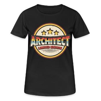 Architecte - T-shirt respirant Femme - noir - Devant - AI Model Female 172 light (172cm)