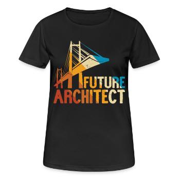 Architecte - T-shirt respirant Femme - noir - Devant - AI Model Female 172 light (172cm)