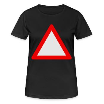 Blank Warning Triangle - Women's Breathable T-Shirt - black - Front - AI Model Female 172 light (172cm)