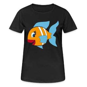 the fish - Women's Breathable T-Shirt - black - Front - AI Model Female 172 light (172cm)