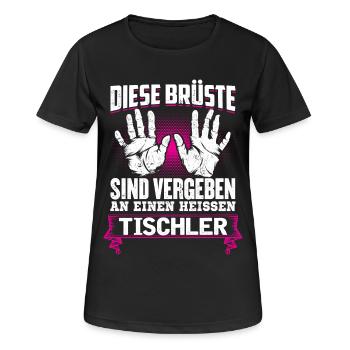 TISCHLER - Brüste - Frauen T-Shirt atmungsaktiv - Schwarz - Vorne - AI Model Female 172 light (172cm)