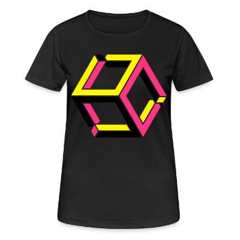 Impossible Figures 81B - Women's Breathable T-Shirt - black - Front - AI Model Female 172 light (172cm)