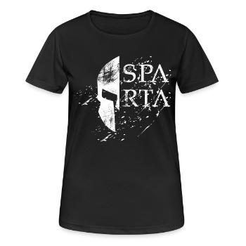 Sparta new - Frauen T-Shirt atmungsaktiv - Schwarz - Vorne - AI Model Female 172 light (172cm)