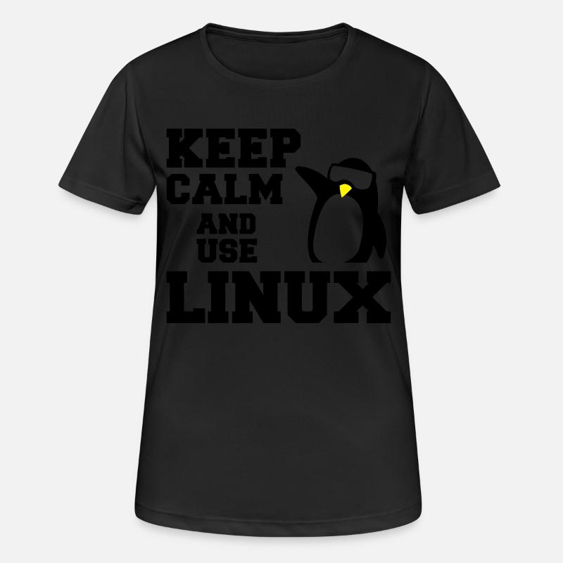 garder utilisation calme linux - T-shirt respirant Femme - noir