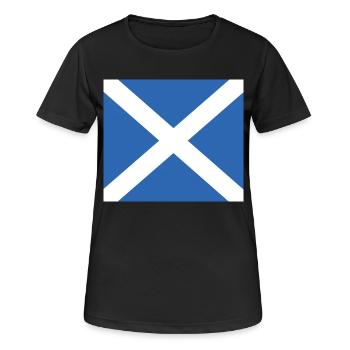 Schottische Flagge - Frauen T-Shirt atmungsaktiv - Schwarz - Vorne - AI Model Female 172 light (172cm)