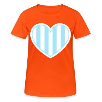 Cœur de Malmö - T-shirt respirant Femme - orange néon - Devant - AI Model Female 172 dark (172cm)