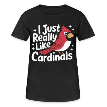 Cardinal Rouge Cardinal Vogel Rouge Cardinal - T-shirt respirant Femme - noir - Devant - AI Model Female 172 light (172cm)