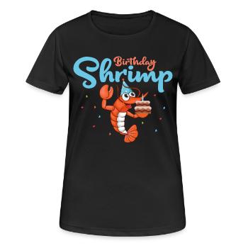 Birthday Shrimp Seafood Shrimp Lover - Frauen T-Shirt atmungsaktiv - Schwarz - Vorne - AI Model Female 172 light (172cm)