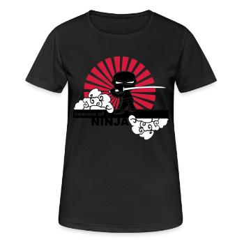 Ninja - T-shirt respirant Femme - noir - Devant - AI Model Female 172 light (172cm)