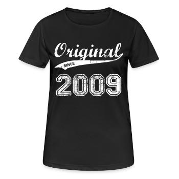 2009 - Frauen T-Shirt atmungsaktiv - Schwarz - Vorne - AI Model Female 172 light (172cm)