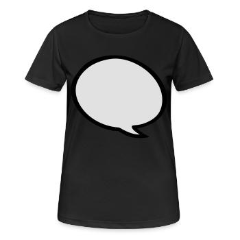 speech bubble - Women's Breathable T-Shirt - black - Front - AI Model Female 172 light (172cm)