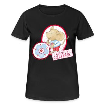 Lillebi oval - Frauen T-Shirt atmungsaktiv - Schwarz - Vorne - AI Model Female 172 light (172cm)